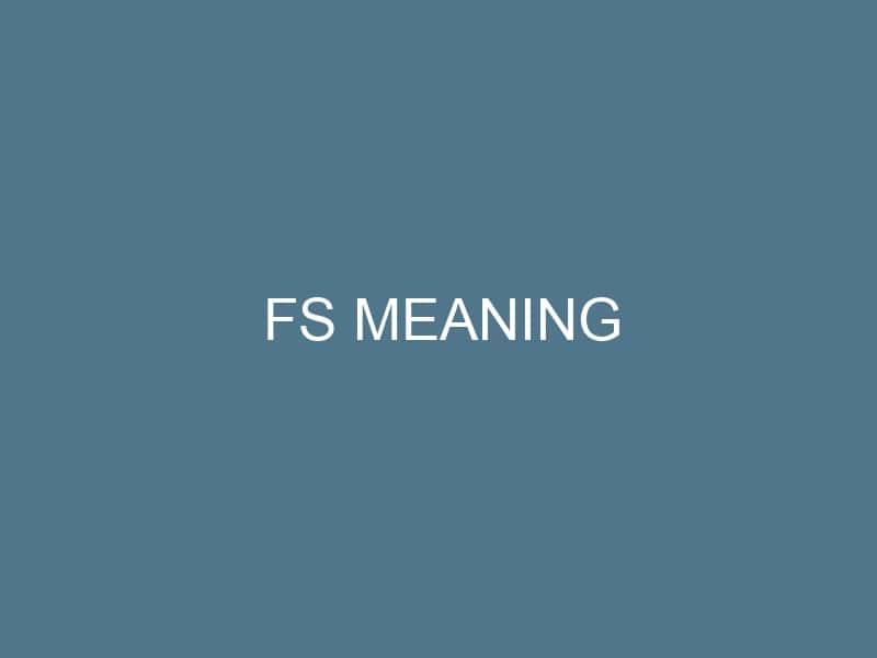 FS Meaning