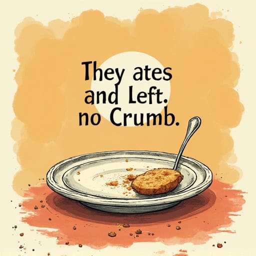 They ate and left no crumbs